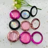 False Eyelashes Round Box Empty Lashes With Trays Colorful Pretty Cardboard Fit 22mm 25mm Mink Gorgeous Packing