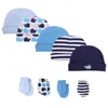 Unisex baby Hatsgloves Cotton Baby Accessories Födda Baby Boys Girls Set Cute Headwear Nightcap Sleep 231221