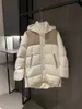 Kk7v damesparka's Light Luxury~north Face nieuwe Ue05 Pioneer Cocoon Pupa-vormige gepersonaliseerde geruite kleine zwaluwstaart warme donsjas voor midden en ouderen