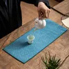 Guardanapos de chá de algodão e linho pequeno tapete antiderrapante à prova d'água cerimônia chinesa tecido toalha de mesa