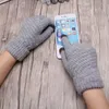 Cinco dedos luvas mulheres cashmere lã de malha outono inverno grosso pelúcia quente dentro luvas sólidas para celular tablet pad 231201