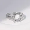 Anneaux de cluster Fashion Steel Open Band Ring pour femmes filles cadeau en métal
