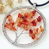 Pendant Necklaces 100-Unique 1 Pcs Silver Plated Wire Wrap Lapis Lazuli Tree Of Life Plant Amethysts Garnet Stone Jewelry