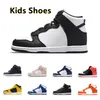 High Cut Kid shoes Children boys baby Panda White Black Preschool PS Athletic Outdoor Designer sneakers Trainers Toddler Girl Chaussures Enfant Sapatos infantis