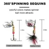 Appâts Leurres Cuillère en métal Spinner leurre de pêche 10 pièces ensemble Spoonbait Crankbaits Wobblers de pêche pour brochet Kit de Crochet appât artificiel 231201