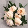 Fleurs décoratives Simple fleur artificielle réaliste fausse soie fausse 10 tête décoration de mariage