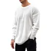 Camisolas masculinas vintage manga longa de malha pulôver jumper moda o-pescoço malhas streetwear 2023 outono casual sólido roupas masculinas