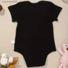 Kläder sätter sommar söt liten välsignelse spädbarn romper 100% bomull baby föremål som är nyfödda baby grejer bodysuits svart baby flicka klädl231202