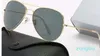 Designer-Piloten-Sonnenbrille für Herren, Rale Ban-Brille, Damen-Schutzbrille, Echtglas-Linse, goldfarbener Metallrahmen, Fahren, Angeln