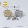 Hip Hop Jóias Finas Rapper Star Anéis Baguette Cut Sterling Sier Iced Out Moissanite Band Ring