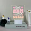 Decorative Best Mom 3D Acrylic LED Light Home Night Light Table Party Mother's Day Gift Decoration Bedside Light 231202