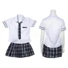 Set di abbigliamento Set di vestiti uniformi per studenti cosplay sexy da donna Set di costumi per ragazze della scuola da marinaio giapponese Gonna coreana ad alta consegna Dhswe