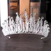 Hair Clips 2023 Wedding Rhinestone Bride Crown Headdress Wear Crystal Crowndiadem Accessories Handmade Jewelry