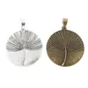 Pendant Necklaces 2pcs Large Round Medallion Charms Pendants With Carved Dandelion Pattern For Diy Necklace Jewelry Making Accessories 54