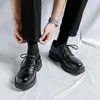 SURET BUTS LUXURY RETRO WŁOGI STYL BUTY OXFORD dla mężczyzn Split Skórzowe buty ślubne moda czarne biuro biznesowe prowadzenie mieszkań 231201