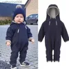 Conjuntos de roupas Roupas de bebê 2023 Inverno Novas Crianças Dinamarquesas Dupla Face Delicada Polar Fleece Macacão Bebê Bonito e Confortável Crawl SuitL231202