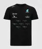 Men's T-shirts 2023/2024 New F1 Formula One Racing Team Petronas Motorsport Car Fans Summer Quick Dry Breathable Jerseys D5l6