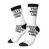 Chaussettes pour hommes personnalisées avec Logo photo texte Po cadeaux personnalisés pour hommes femmes amis chaud de haute qualité toutes les saisons