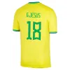 22/23 BrazilS Fans Player versión hombres niños kits de fútbol conjuntos VINI JR copa del mundo Local visitante Camisa de futebol RICHARLISON ANTONY RODRYGO NEYMA CASEMIRO fútbol 16-2XL