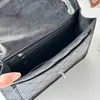 Famoso designer francese Borsa da donna alla moda Borsa a tracolla classica con catena a reticolo di diamanti di grande capacità Borsa a tracolla in tinta unita di alta qualità con doppie lettere