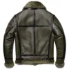 Men S Leather Faux Green Thick Shearling Wool Jacket Original Ecological Päls äkta fårskinn Male Varma rockar Flight Jackor 231202