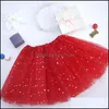 Gonne Nato Tutu infantile Moda Filato netto Paillettes Stelle Neonate Gonna principessa Costume di Halloween 11 colori Bambini Pizzo 30 pezzi 109 Gocce Dhudb