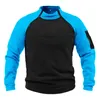 Men's T Shirts Mens Stitching Pullovers Stand-Collar Sweatshirt Jumper Vintage Solid Color Outdoor Warm And Breathable Top Hoodie Sudaderas
