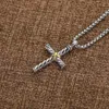 Cross Chain Women Hip ed Hop Chains Men Pendant Diamond X Halsband Fashion Line Retro Necklace312o