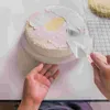 Servis uppsättningar Cake Server Birthday Wedding Cutting Dessert Designs Tool för rostfritt stål Plastenhet Köksverktyg