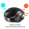 Cycling Helmets Aero Helmet TT Time Trial Bicycle Helmets For Women Men Goggles Race Road Bike Helmet With Lens Outdoor Cycling Safety Caps 231201