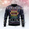 Pulls pour hommes PLSTAR Christmas Cheer Beer 3D imprimé laid pull hiver unisexe décontracté chaud tricots pull MY21