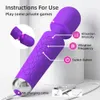 Full Body Massager Handheld Back Massager 8 Powerful Speeds 20 Vibration Modes Neck Shoulder Back Body for Sport Recovery Muscle Aches Massage Tool 231202