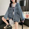 Damesjassen Basic Dames Vintage Eenvoudig Lente Chic Denim Koreaans College Style Meisjesjack Stijlvolle damesbovenkleding met ronde kraag