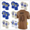 Maillots de football 10 Cooper Kupp 99 Aaron Donald 9 Matthew Stafford 23 Cam Akers 89 Tyler Higbee 13 Stetson Bennett IV 29 Eric Dickerson 2023 nouveau