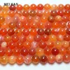 Loose Gemstones Meihan Natural Orange Botswana Carnelian Beads Stone For Jewelry Making Design DIY