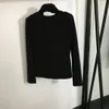 1202 L 2023 Runway Autumn Brand SAme Style Sweater Long Sleeve Crew Neck Black Cardigan Womens Clothes High Quality Womens 20239306