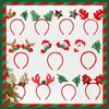 Acessórios de cabelo Feliz Natal Decorações para casa Elk Papai Noel Boneco de neve Árvore Tiara Decoração de ano de Natal