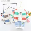 Set di abbigliamento OLEKID 2023 Primavera Autunno 3 pezzi Set di abbigliamento per ragazzi Cotone Arcobaleno Felpa Cappotto Manica lunga Hoodi Baby Boy Jeans Abbigliamento SetL231202