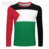 Camisetas para hombre, Camiseta larga Unisex para hombre, bandera palestina, camiseta con estampado 3D palestino para hombre, ropa de moda, chándales con mangas
