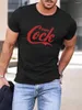 Camisetas masculinas 2023 verão impresso casual tripulação pescoço manga curta camiseta aproveite galo 3d camisa