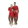 Bijpassende outfits voor gezinnen 100% katoen Pyjama voor ouders en kinderen Winter Warm Binnenshuis Kostuumset Vader Moeder Kinderen Kerstmis Bijpassende familiekleding 231202