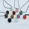 Pendant Necklaces MINI 20MM 3D Gemstone Apple Shape For DIY Making Jewelry Necklace Teachers Appreiation Mentor Coach Principal