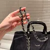 Kvinnor Designer Soft Corduroy Tygväska med patentläder Topphandtag Silver Metal Hårdvaru Matelasse Chain 35 cm stor kapacitet Vintage Luxury Shoulder Handbag