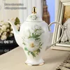 Mokken Camellia Bone China Koffieset Brits porselein Thee Keramische Pot Creamer Suikerpot Teatime Theepot Kop Mok Coffeeware 231201