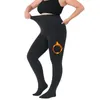 Leggings femininas velo forrado mulheres plus size cintura alta grossa térmica veludo collants estiramento calças quentes sem costura frontal