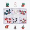 Nail Art Decorations 3D Christmas Nail Art Charms Snow Bell Christmas Tree Hat Elk Santa Snowflake Decorations Nail Charms for DIY Christmas Party 231202