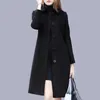 Women's Wool Blends Women Long Trench Coat British Pattern Jacket Thicken Warm Winter Cloak Beautiful Slimming Plus Size Overcoat S 3XL Drop 231201