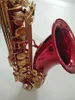 Nouveau saxophone ténor meilleure qualité B plat saxophone ténor instrument de musique rouge de qualité professionnelle avec embout