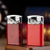 Two Turbo No Gas Lighter Windproof Unusual Funny Butane Metal Blue Cigar Lighters Gadgets For Men Gift Smoking Accessories