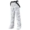 Skidåkning Bib Pants Men Snow Bibbs Skid Vattentät vindtätisolerad snowboard vinterkvinnor 231202